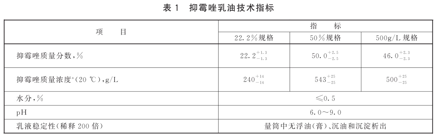 抑霉唑乳油 - 水分的测定